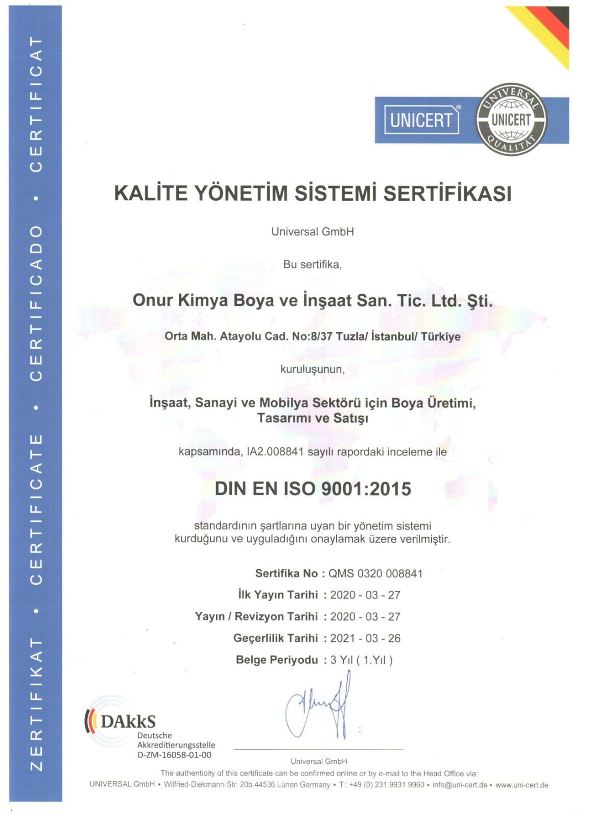 Ana Sayfa Onur Kimya