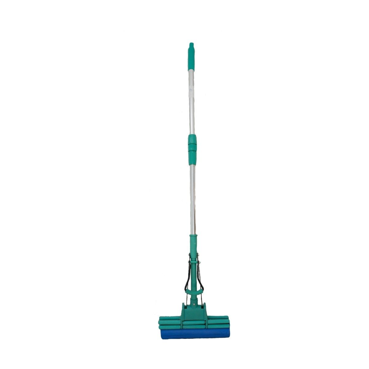 Turkuaz Pratik Sıkmalı Mikrofiber Başlıklı Mop - 120 Cm