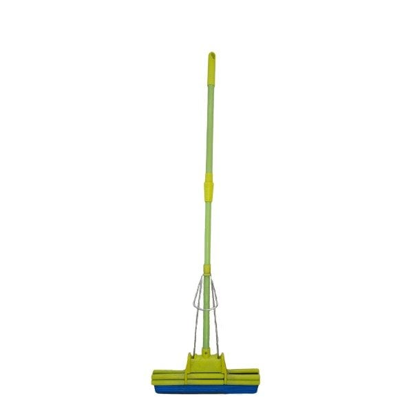 Fıstık Yeşili Pratik Sıkmalı Mikrofiber Başlıklı Mop - 126 Cm