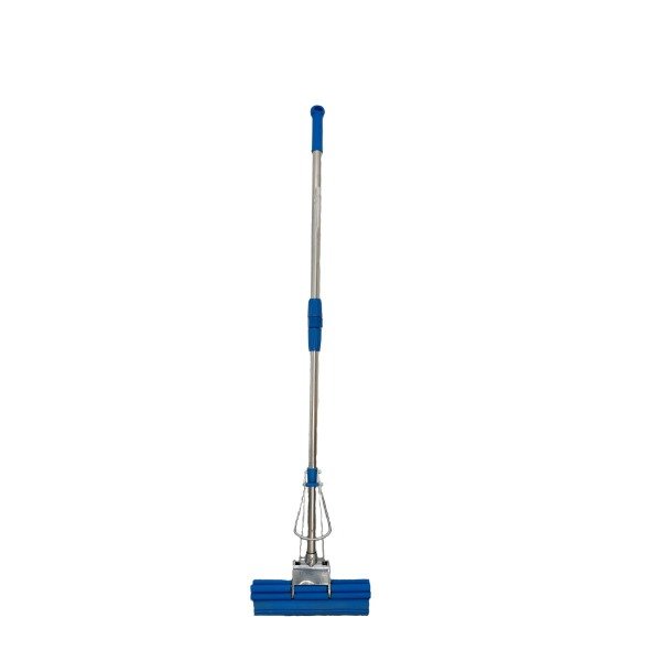 Lacivert Pratik Sıkmalı Mikrofiber Başlıklı Mop - 120 Cm