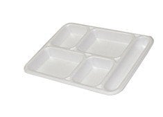 5 Gözlü Köpük Tabldot Tabak (Mod/27) / 100 Adet