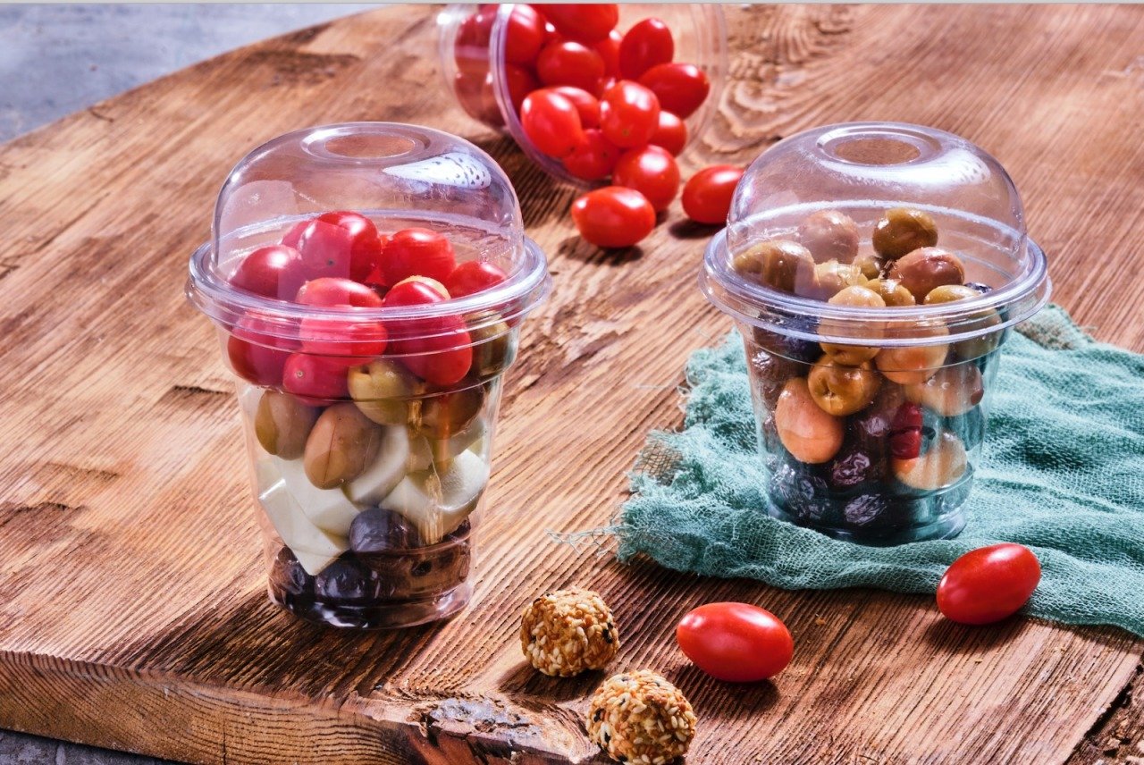 300 Cc 95 Çap Milkshake Pet Bardak + Bombe Delikli Kapak 100 Adet