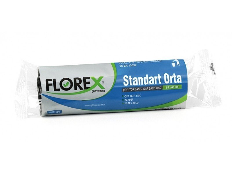 Florex Standart Orta Boy Çöp Torbası 55cm x 60 cm
