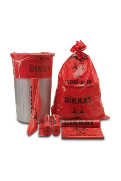 Tıbbi Atık Çöp Torbası 72 cm x 95 cm 600 Gr 10 X 5 Paket