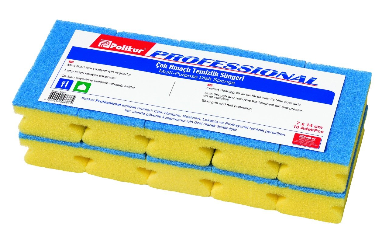 Polikur Prof Çok Amaçlı Bulaşık Süngeri (10'lu)