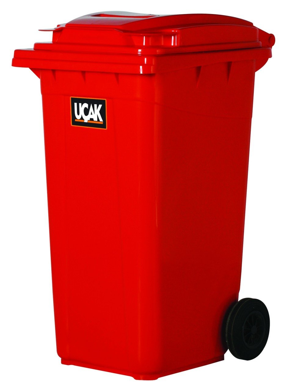 80 Litre Çöp Konteyneri Plastik Tekerlekli