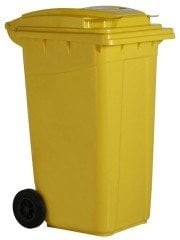 240 Litre Çöp Konteyneri Plastik  - Tekerlekli