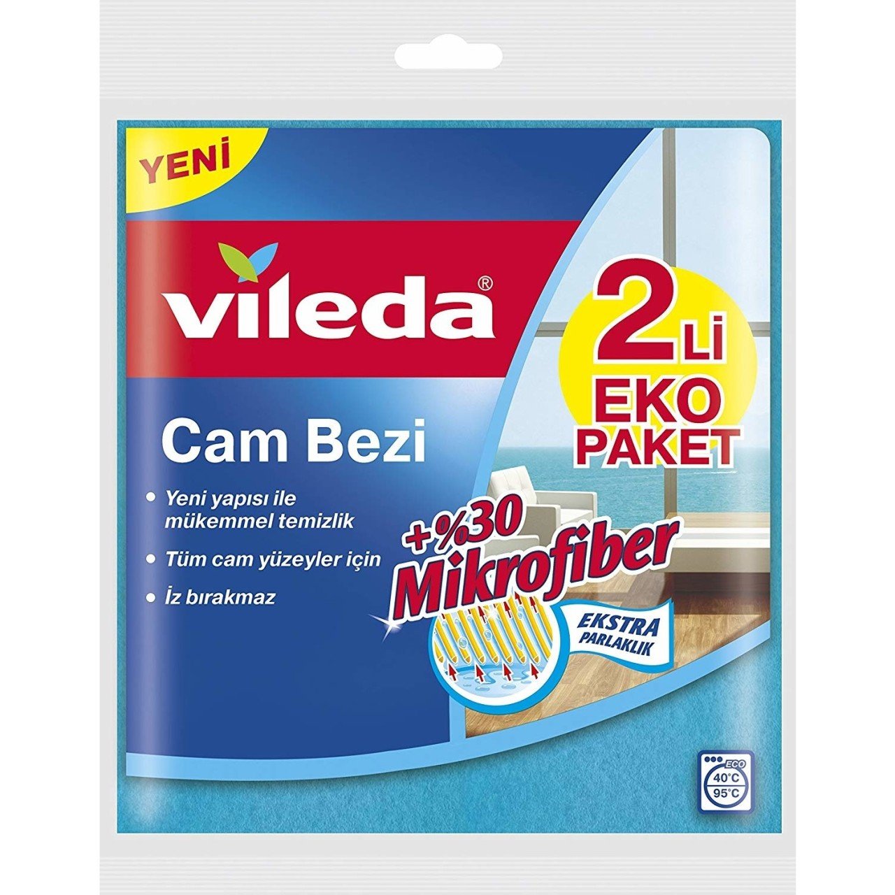 Vileda 30% Extra Mikrofiberli Temizlik Bezi 3lü