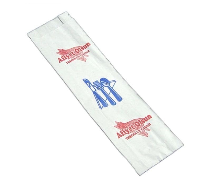 Çatal Kaşık Kese Kağıdı Kuşe 28 cm x 8 cm - 10 Kg