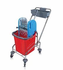 Tek Kovalı Temizlik Seti Krom Taşıyıcı Metal Pres Sepetsiz
