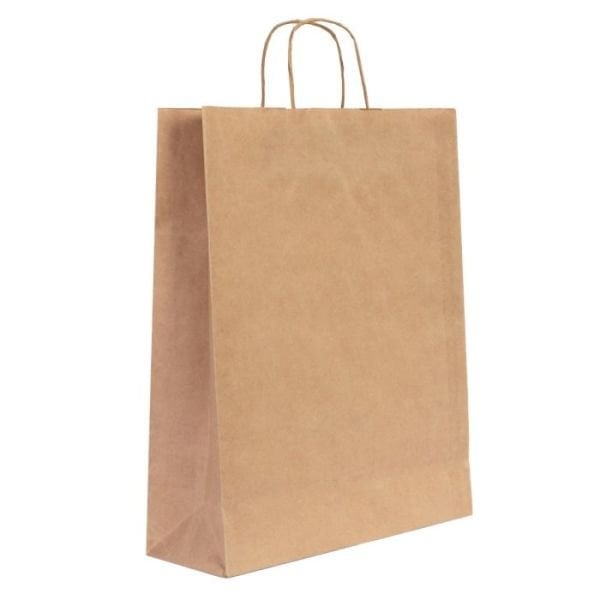 Kraft Kağıt Çanta 28 x 16 x 29 Cm Burgu Saplı 250 Adet