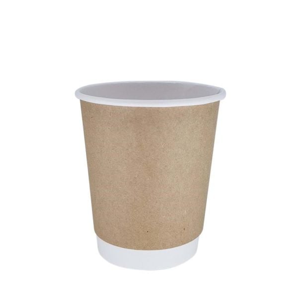 8 Oz Kraft  Double Wall Karton Bardak