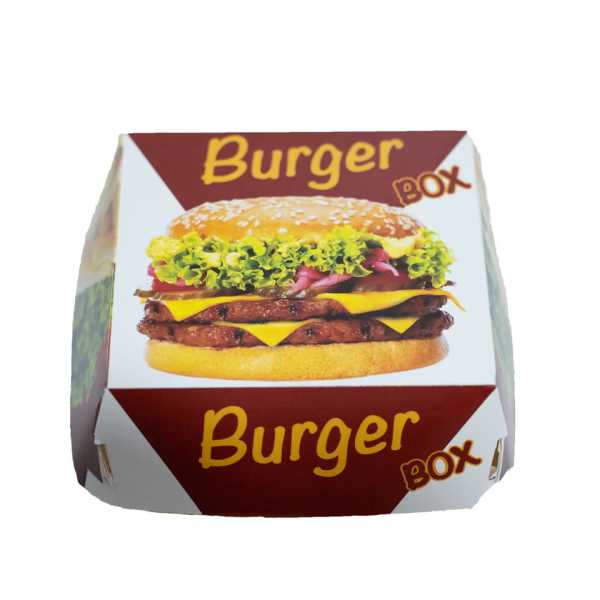Karton Hamburger Kutusu Büyük Boy 100 Adet