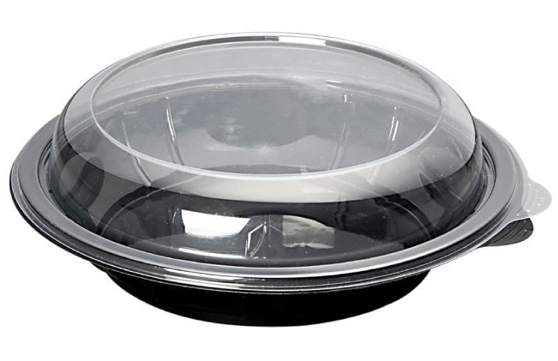 Özge Kapaklı Siyah Salata Kasesi 1000 Gr - 240 Adet